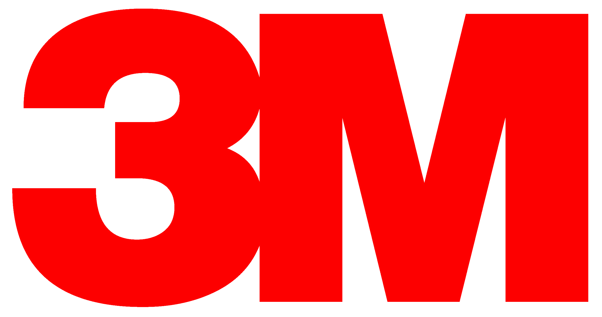 3m logo on a red background for technology startups.