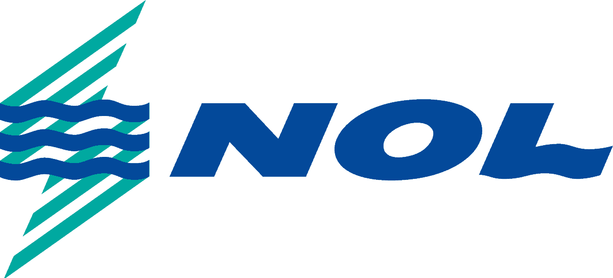 The nol logo, representing a technology startup, on a blue background.
