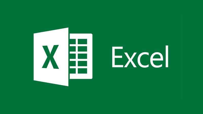 The microsoft excel logo on a green background.
